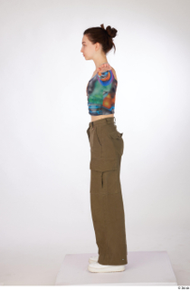 Sutton brown cargo wide leg pants dressed long sleeve crop…
